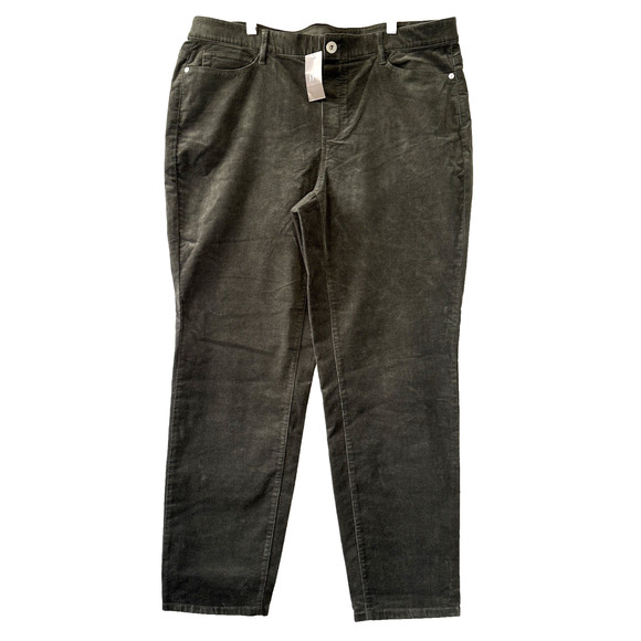 J. Jill Pants - J Jill Womens Pants Size XL 36x28 Dark Gray Corduroy Straight Stretch NWT